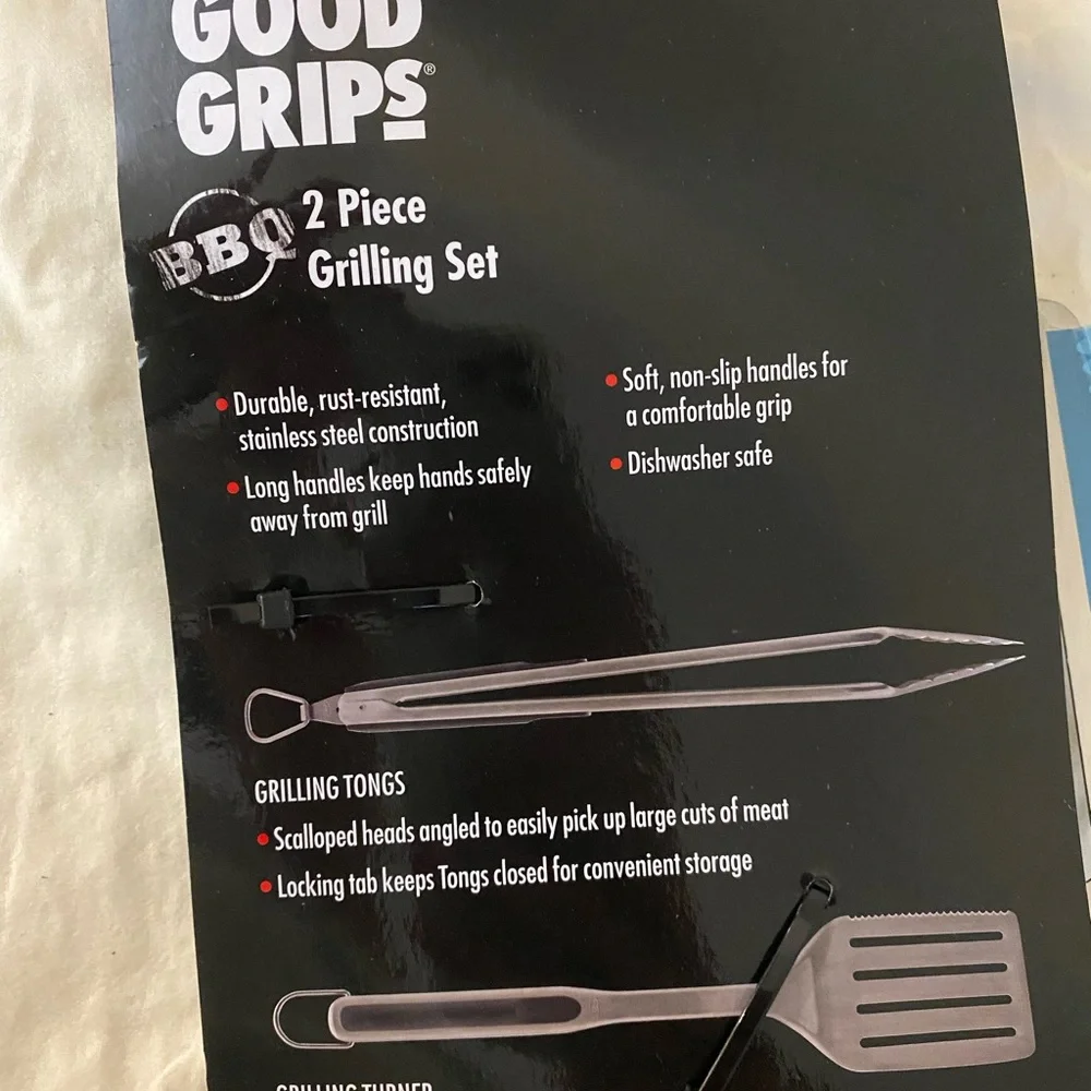 Oxo Silver and Black BBQ Grilling Tools Set - Picture 6 of 10